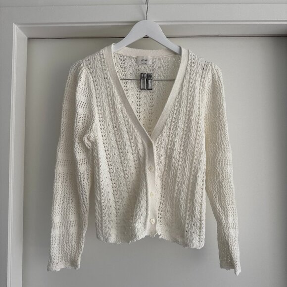 WILFRED Splendour Knit Cardigan - V-neck cardigan with puff sleeves - Picture 1 of 3
